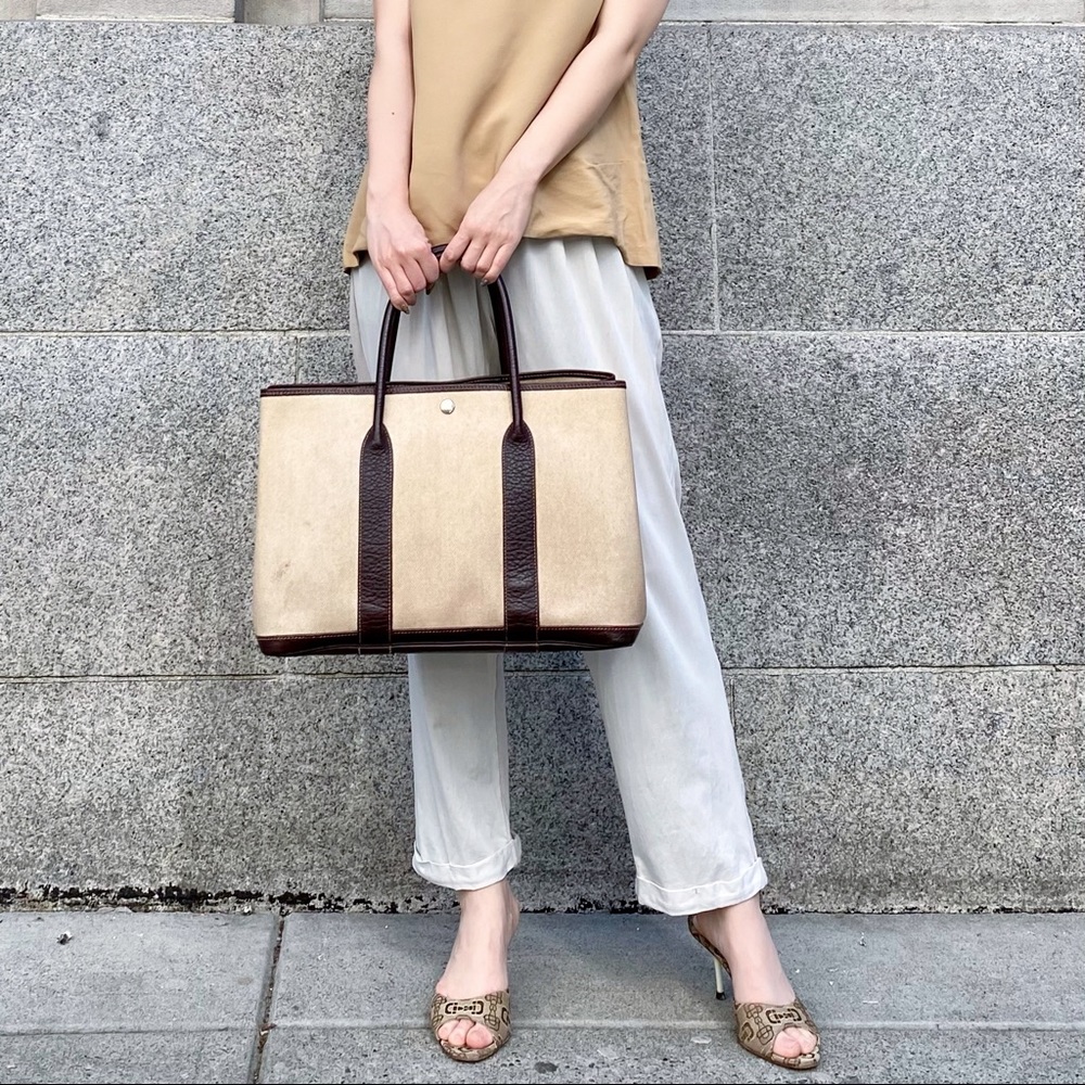 HERMES Garden party36 cloth tote